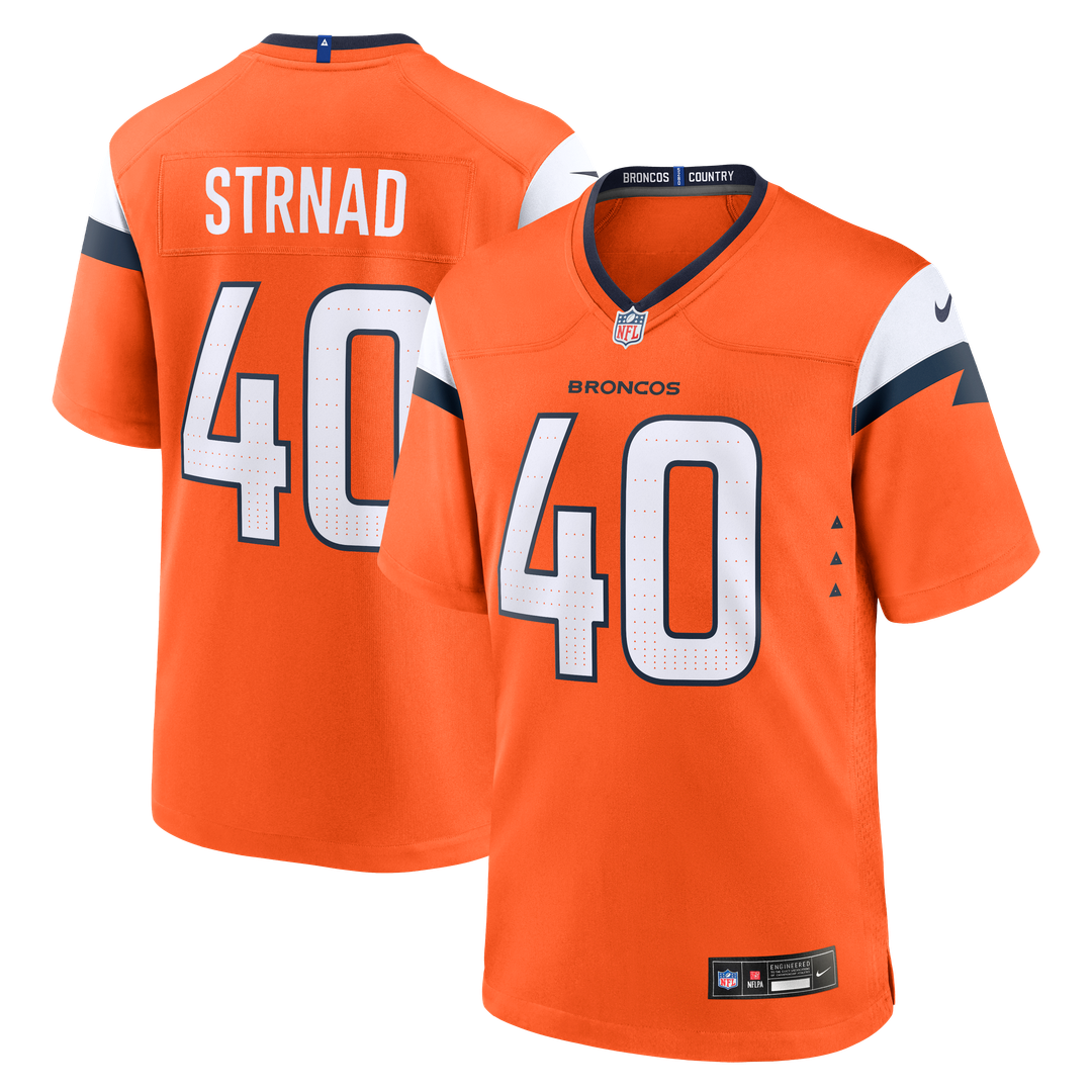 Denver Broncos Justin Strnad Nike Orange Team Game Jersey - product image 1
