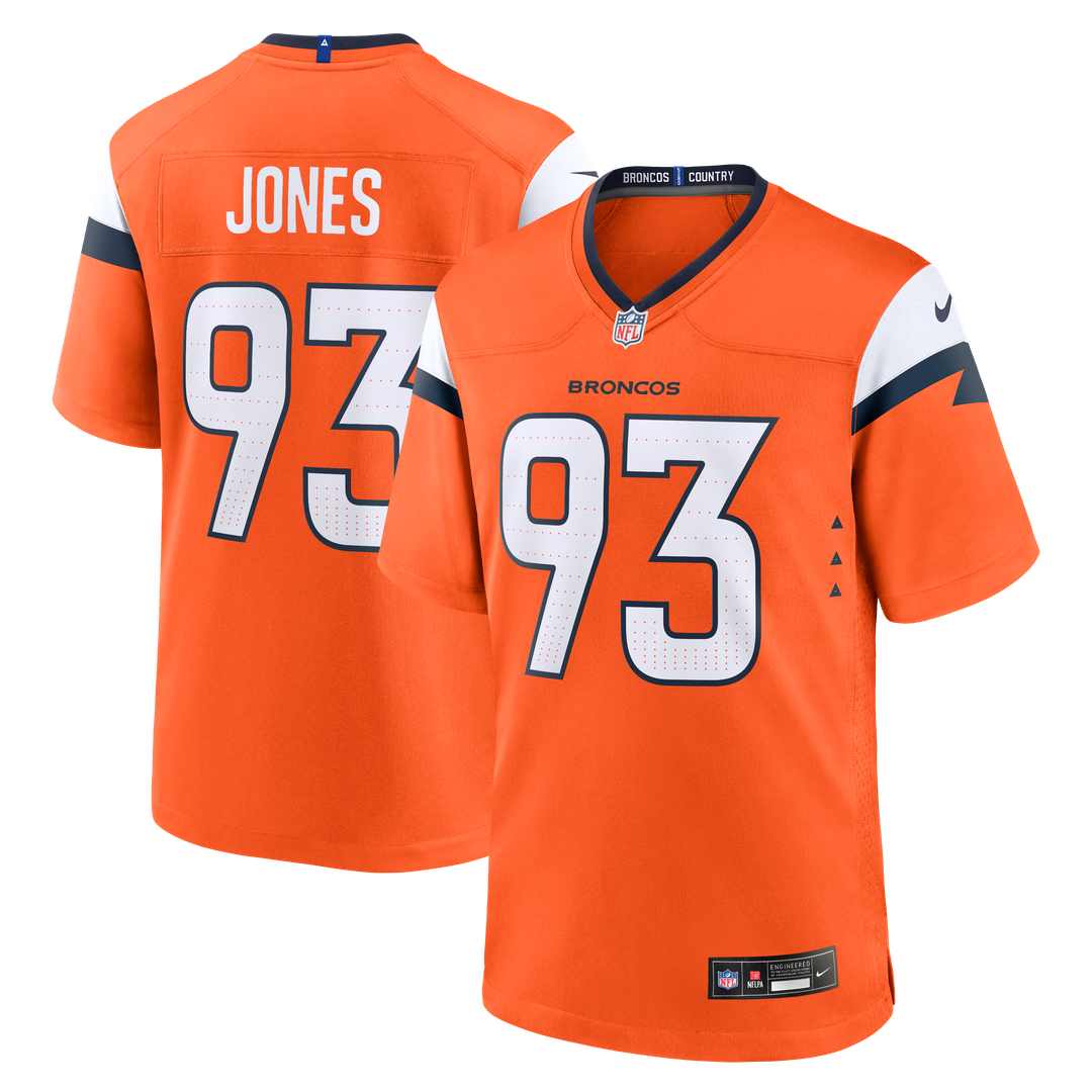 Denver Broncos D.J. Jones Nike Orange Team Game Jersey - product image 1