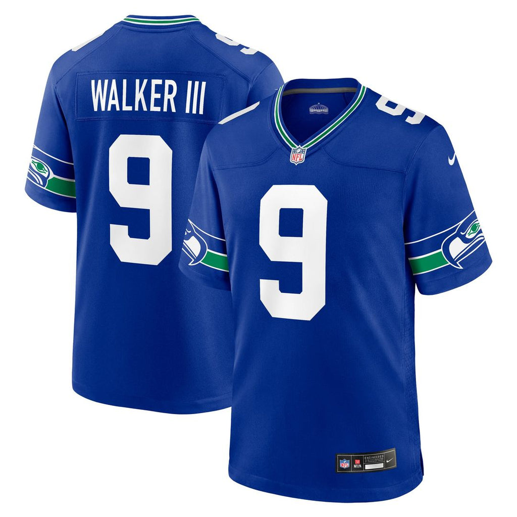 Seattle Seahawks Kenneth Walker III Nike Royal Throwback Player Game Jersey - product image 1