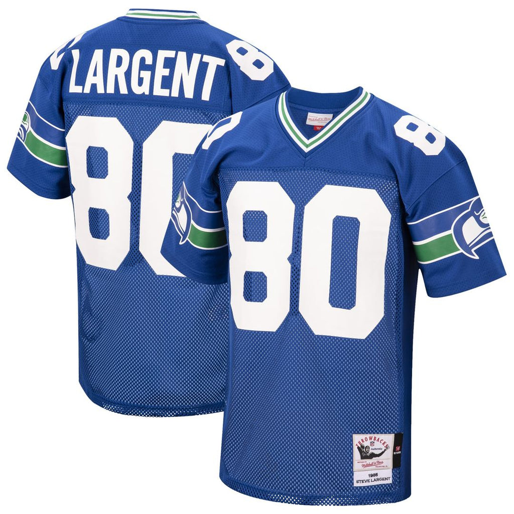 Seattle Seahawks 1985 Steve Largent Mitchell & Ness Royal Authentic Throwback Retired Player Jersey - product image 1