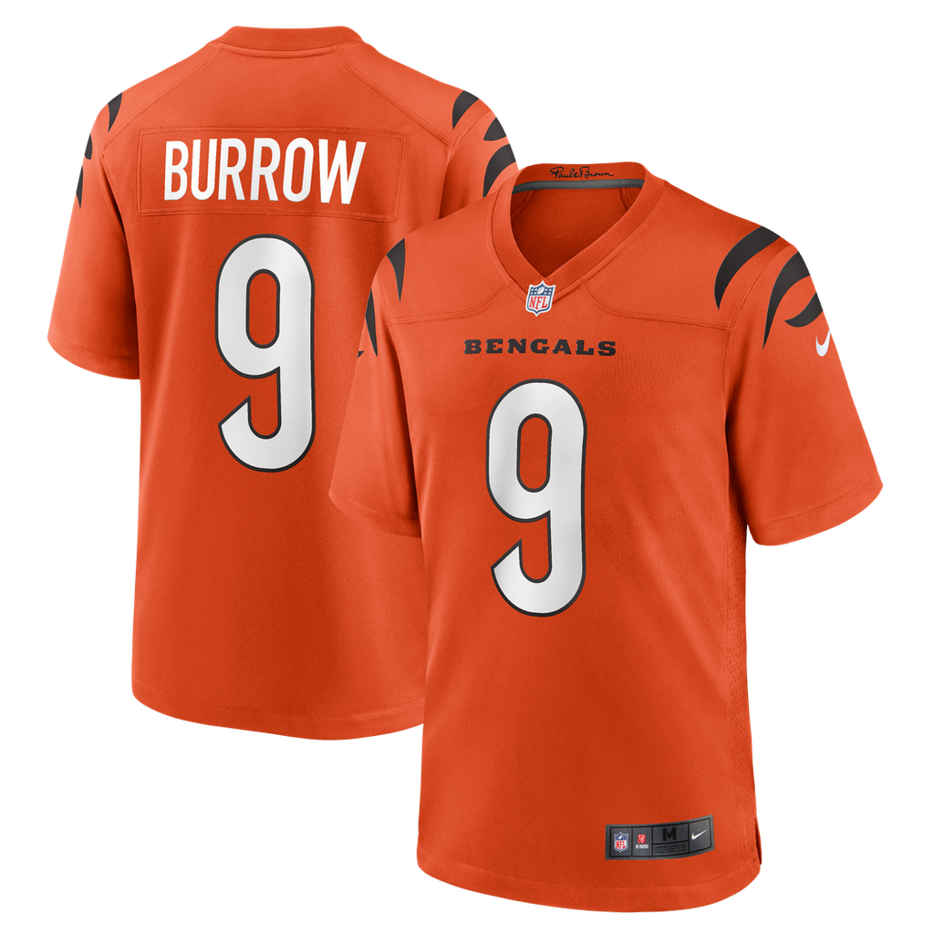 Cincinnati Bengals Joe Burrow Nike Orange Alternate Game Jersey - product image 1