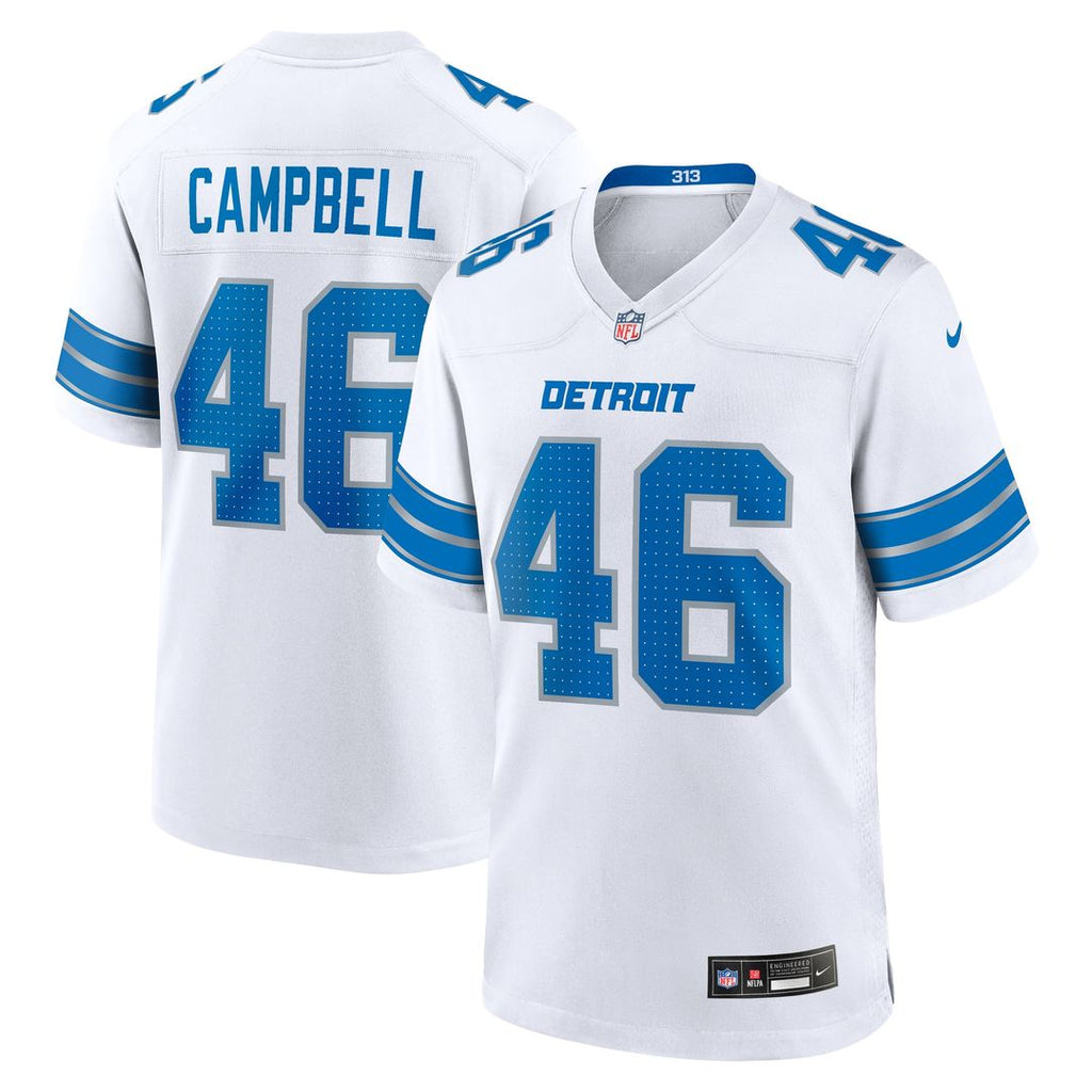 Detroit Lions Jack Campbell Nike White White Game Jersey - product image 1