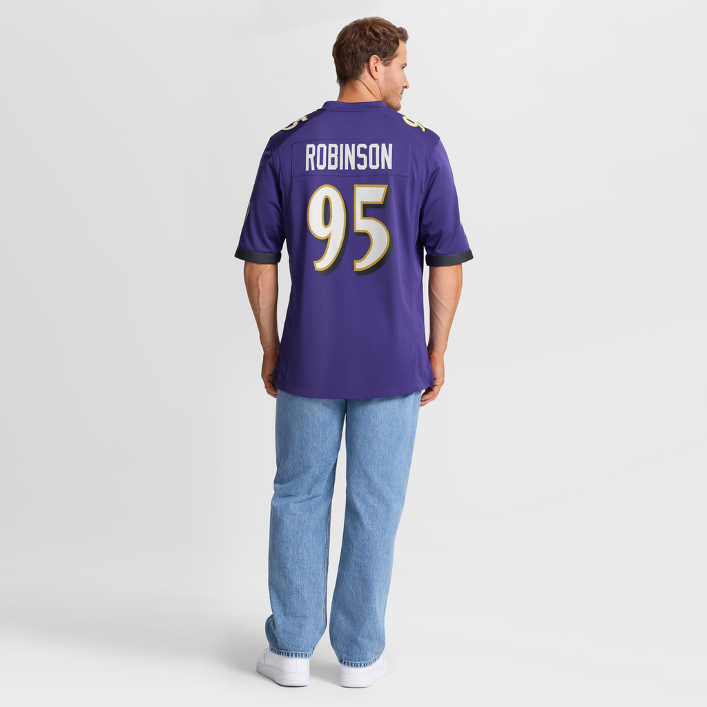 Baltimore Ravens Tavius Robinson Nike Purple Team Game Jersey - product image 5
