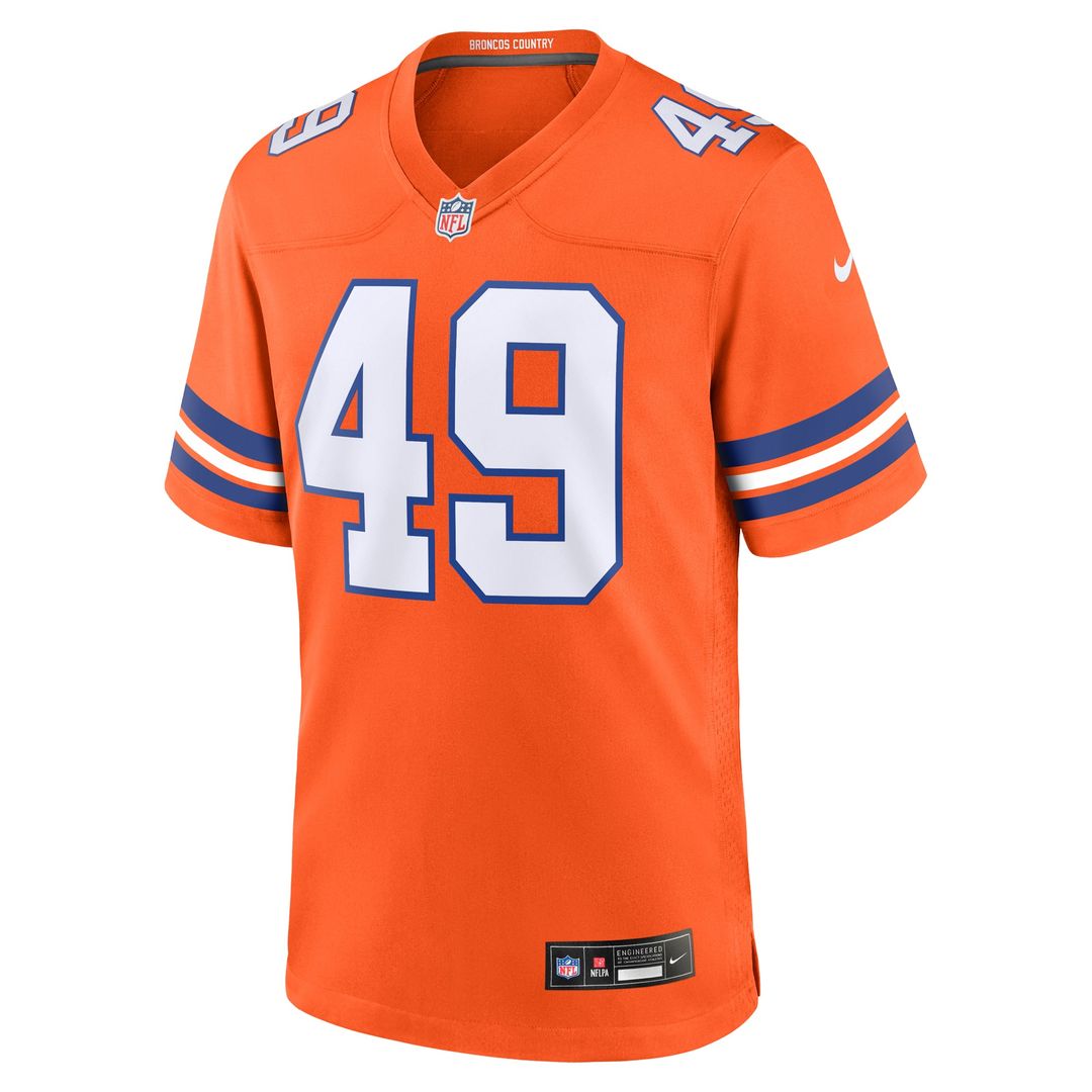 Denver Broncos Dennis Smith Nike Orange Retired Player Alternate Game Jersey - product image 2