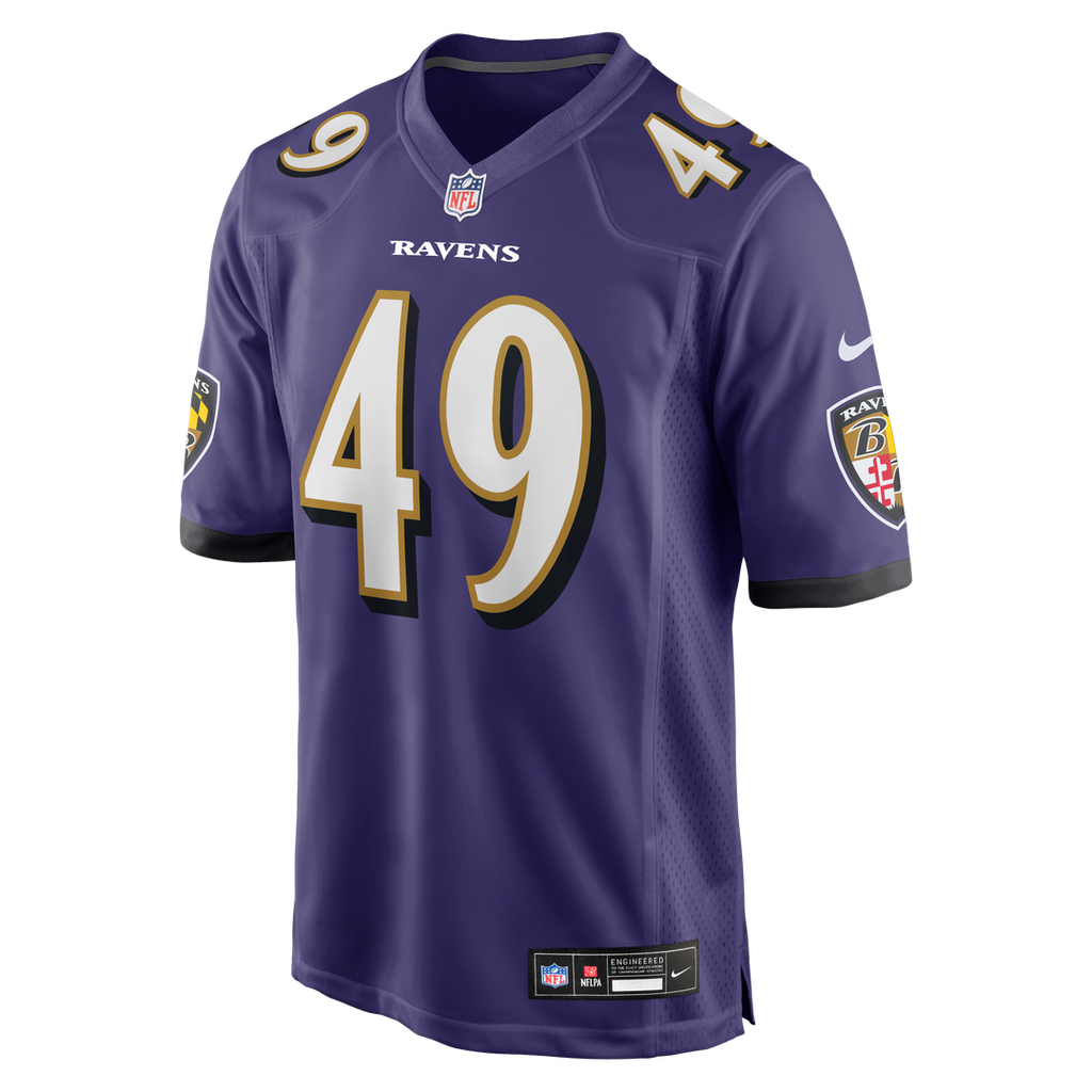 Baltimore Ravens Jay Higgins IV Nike Purple Team Game Jersey - product image 2