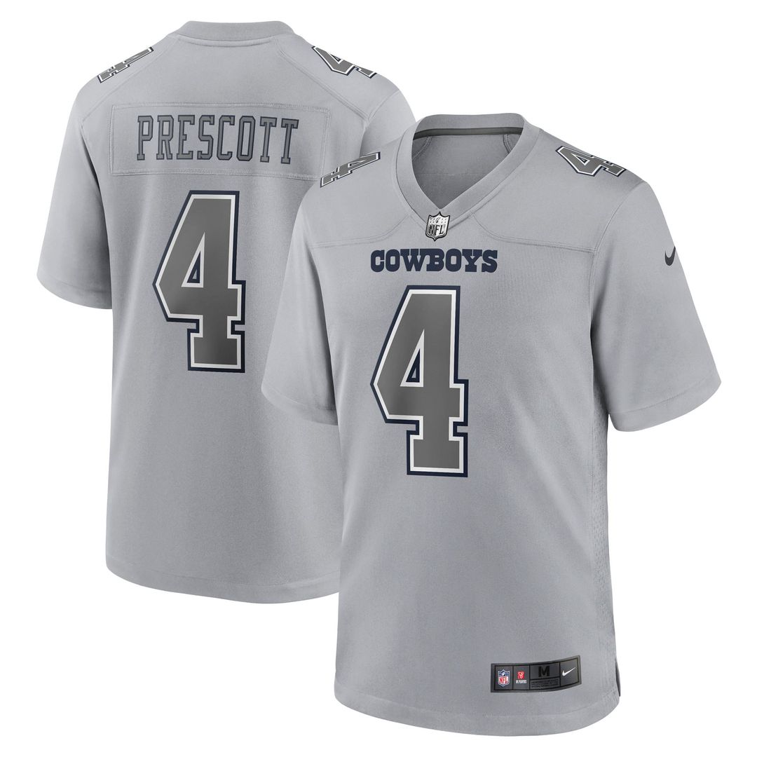 Dallas Cowboys Dak Prescott Nike Gray Atmosphere Fashion Game Jersey - product image 1