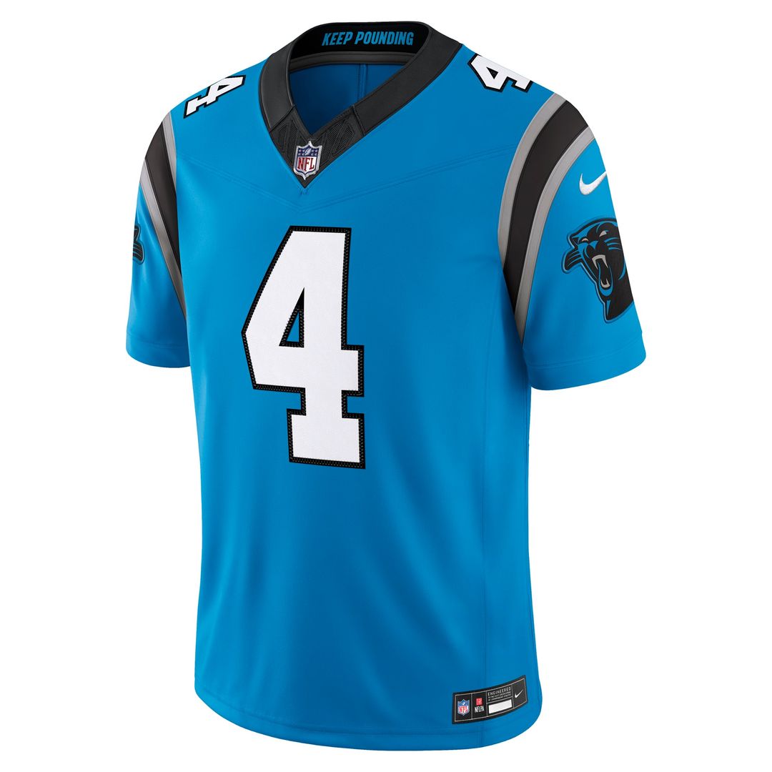 Carolina Panthers Tetairoa McMillan Nike Blue Alternate Vapor F.U.S.E. Stitched Limited Jersey - product image 2