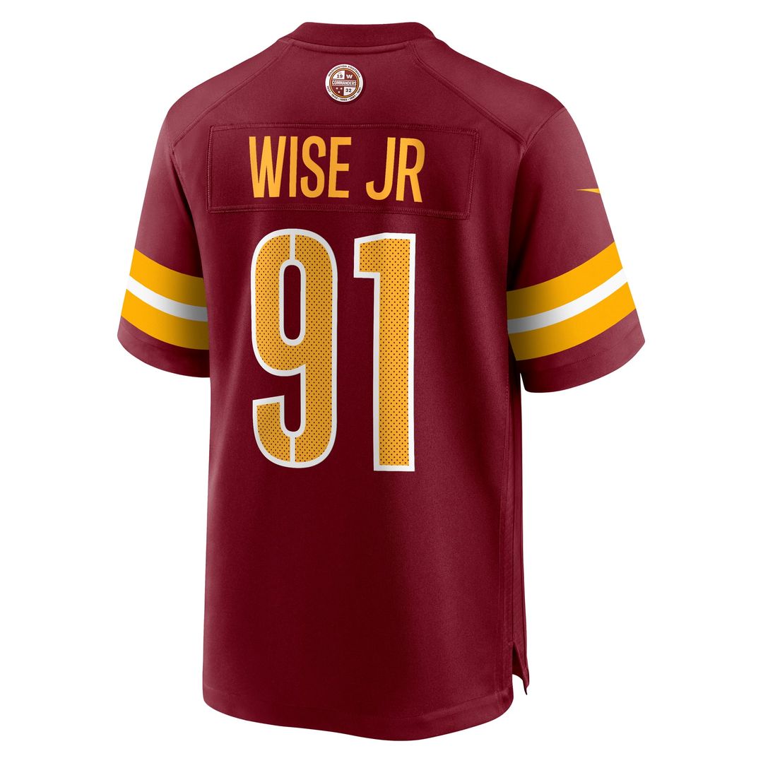 Washington Commanders Deatrich Wise Jr. Nike Burgundy Team Game Jersey - product image 3