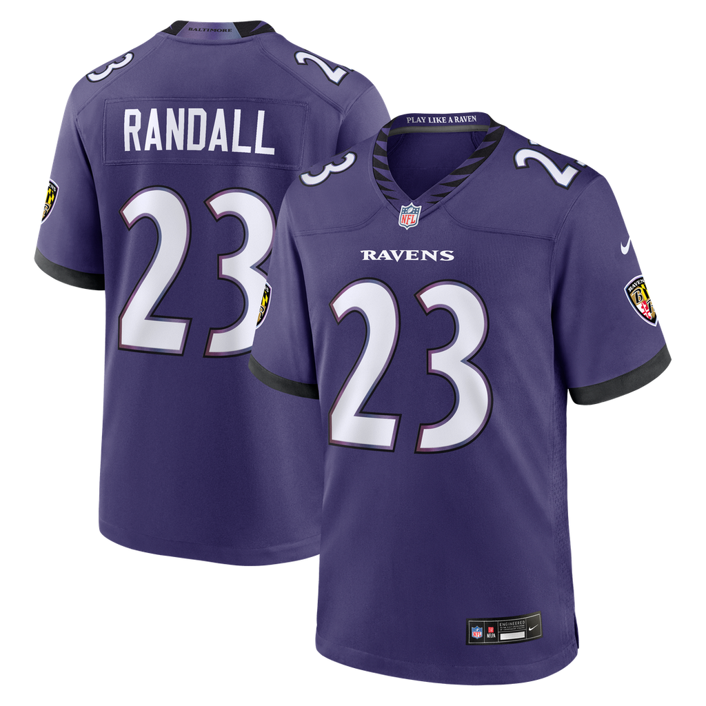 Baltimore Ravens Adam Randall Nike Purple Team Game Jersey - product image 1