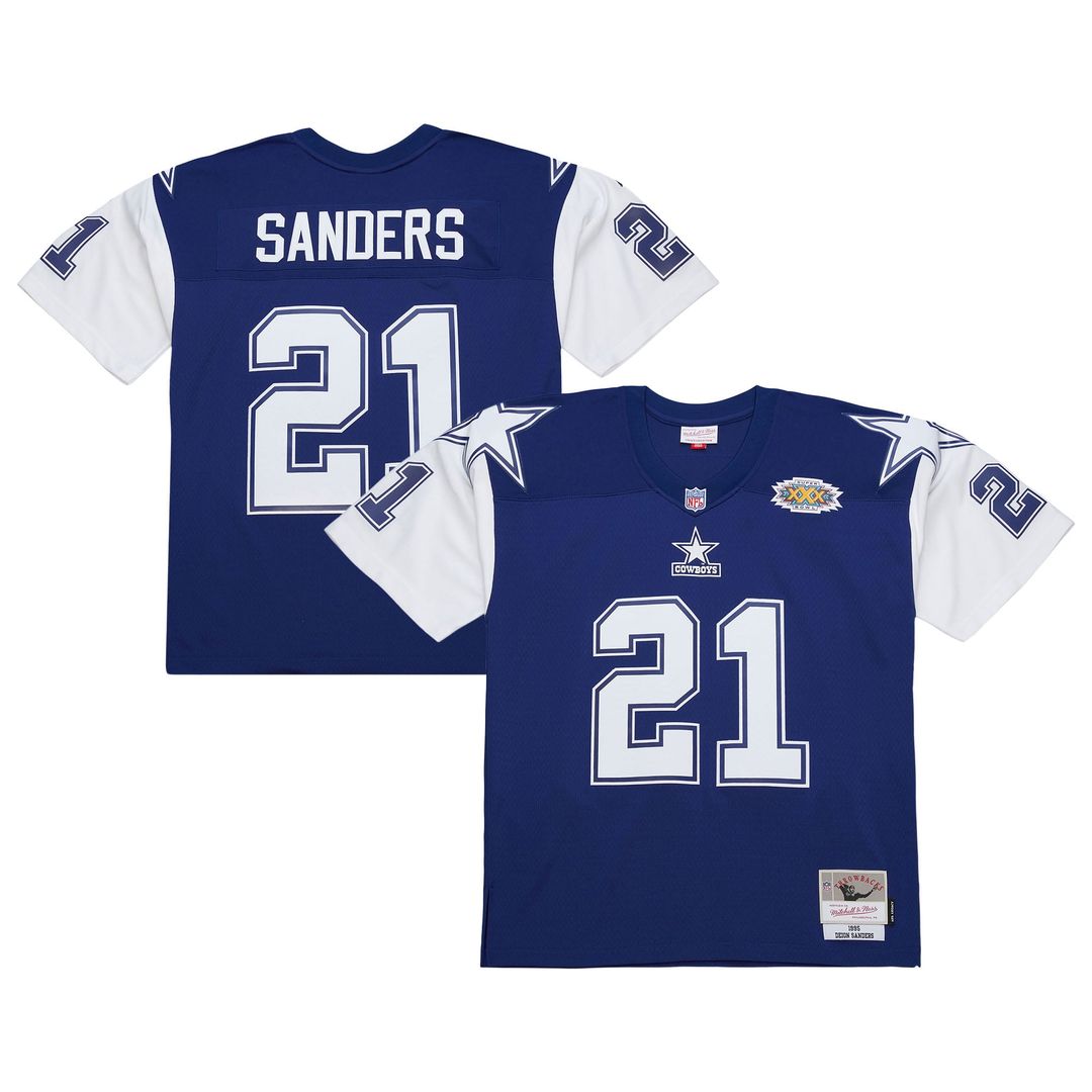 Dallas Cowboys Deion Sanders Mitchell & Ness Navy 1995 Legacy Replica Jersey - product image 1