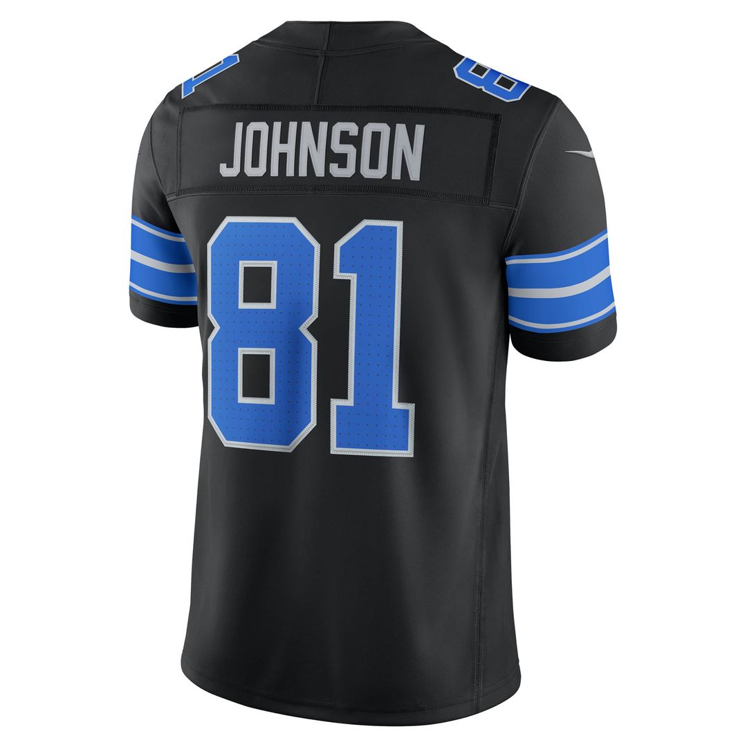 Detroit Lions Calvin Johnson Nike Black Alternate Vapor F.U.S.E. Stitched Retired Limited Jersey - product image 6