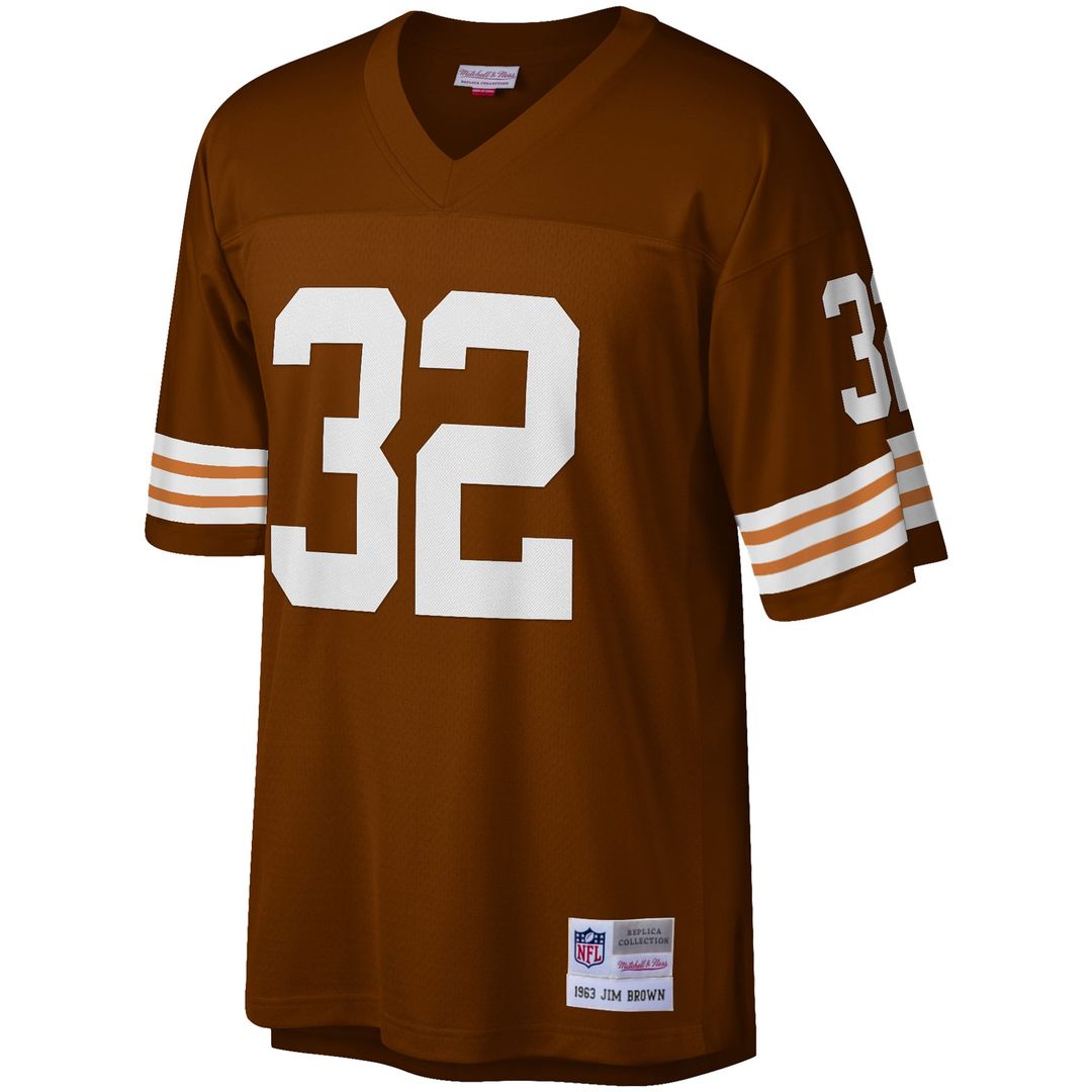Cleveland Browns Jim Brown Mitchell & Ness Brown Big & Tall 1963 Retired Player Replica Jersey - product image 2
