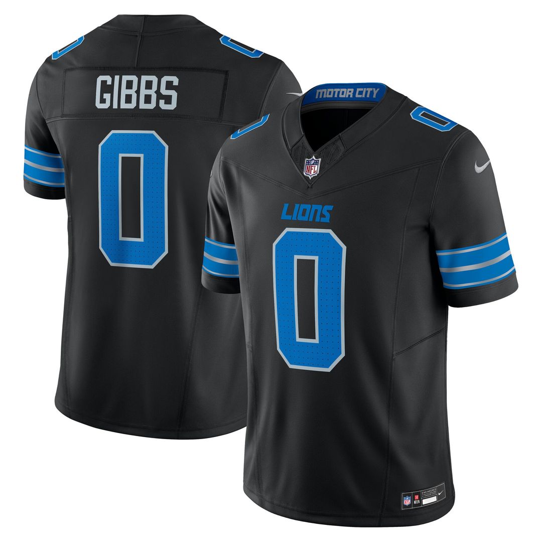 Detroit Lions Jahmyr Gibbs Nike Black 2nd Alternate Vapor F.U.S.E. Limited Jersey - product image 4