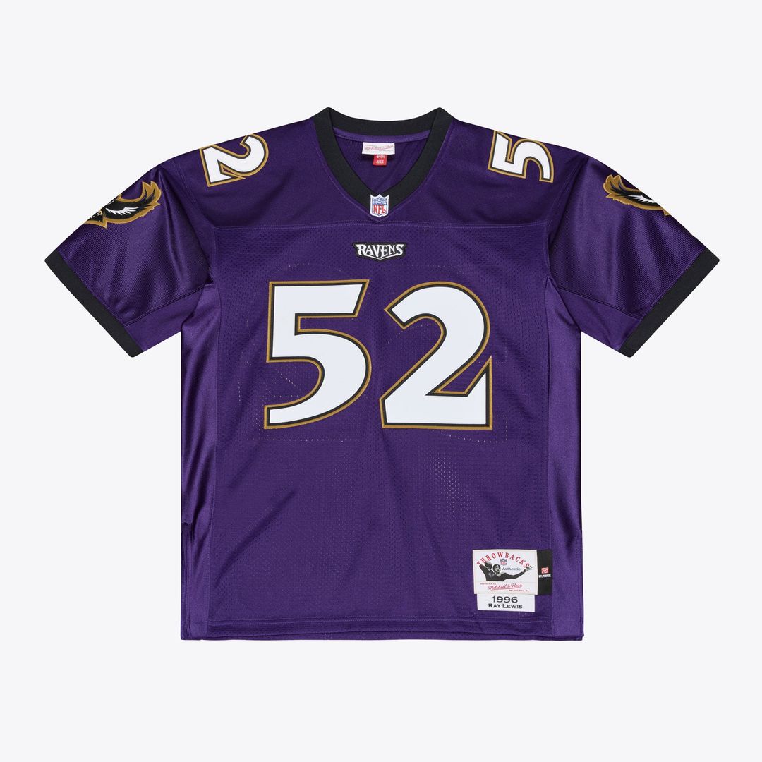 Baltimore Ravens Ray Lewis Mitchell & Ness Purple 1996 Authentic Throwback Jersey - product image 2