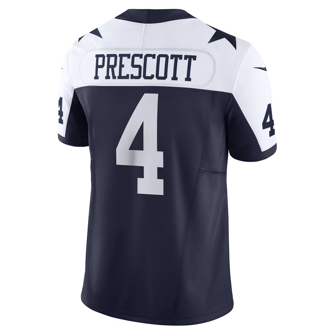 Dallas Cowboys Dak Prescott Nike Navy Vapor F.U.S.E. Limited Jersey - product image 3
