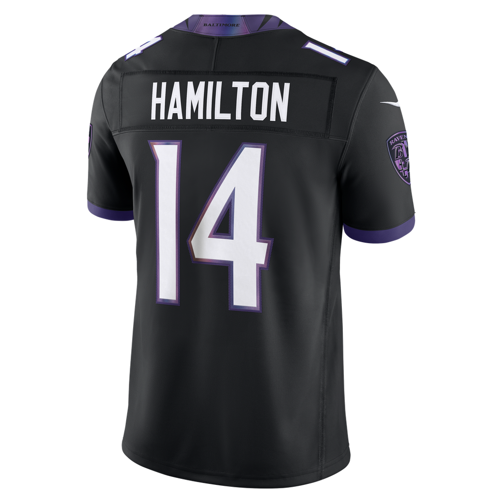 Baltimore Ravens Kyle Hamilton Nike Black Alternate Vapor F.U.S.E. Stitched Limited Jersey - product image 6