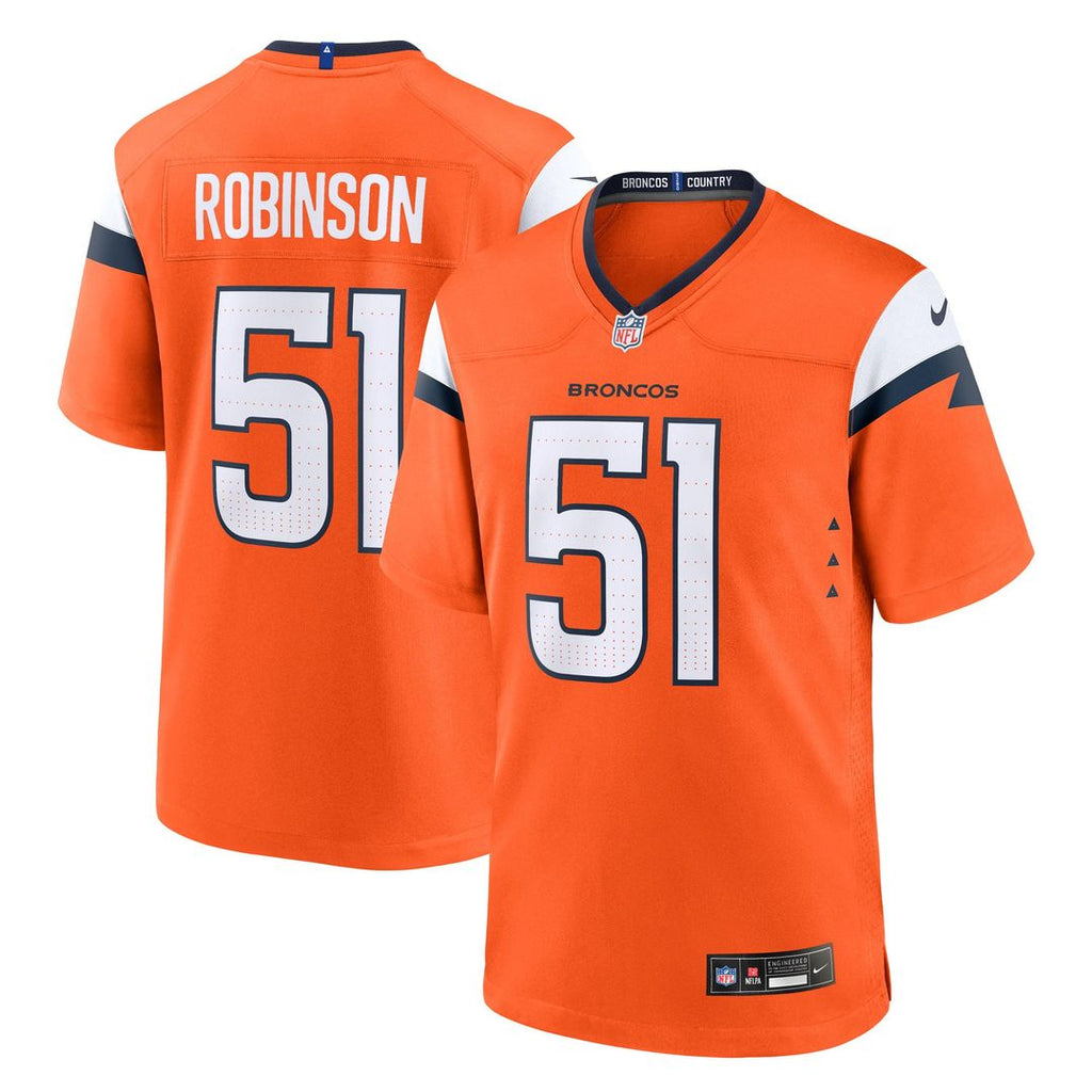Denver Broncos Que Robinson Nike Orange Team Game Jersey - product image 1