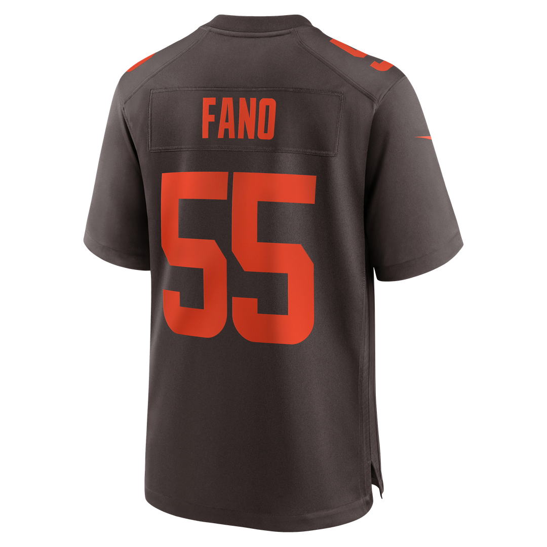 Cleveland Browns Spencer Fano Nike Brown Alternate Game Jersey - product image 3