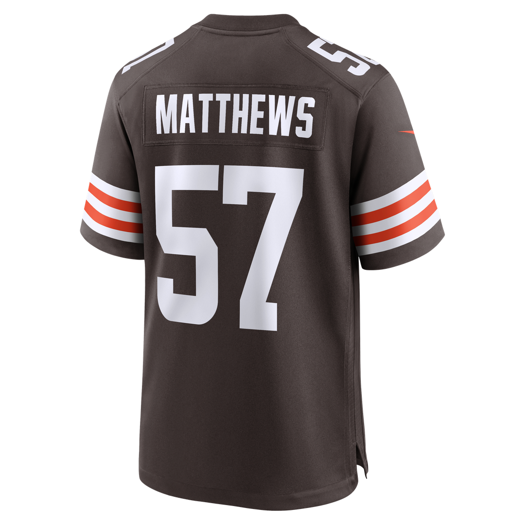 Cleveland Browns Clay Matthews Nike Brown Game Retired Player Jersey - product image 3