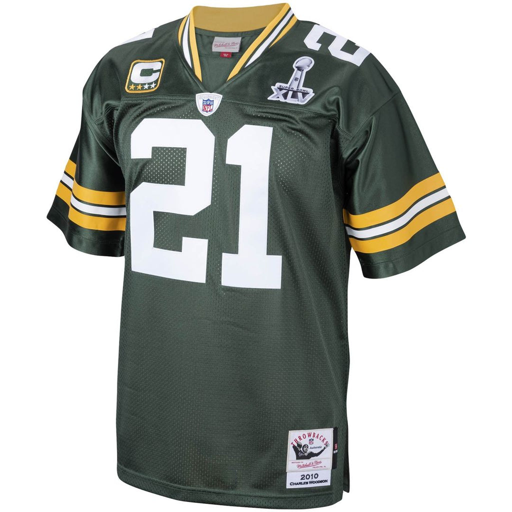 Green Bay Packers 2010 Charles Woodson Mitchell & Ness Green Authentic Throwback Retired Player Jersey - product image 2