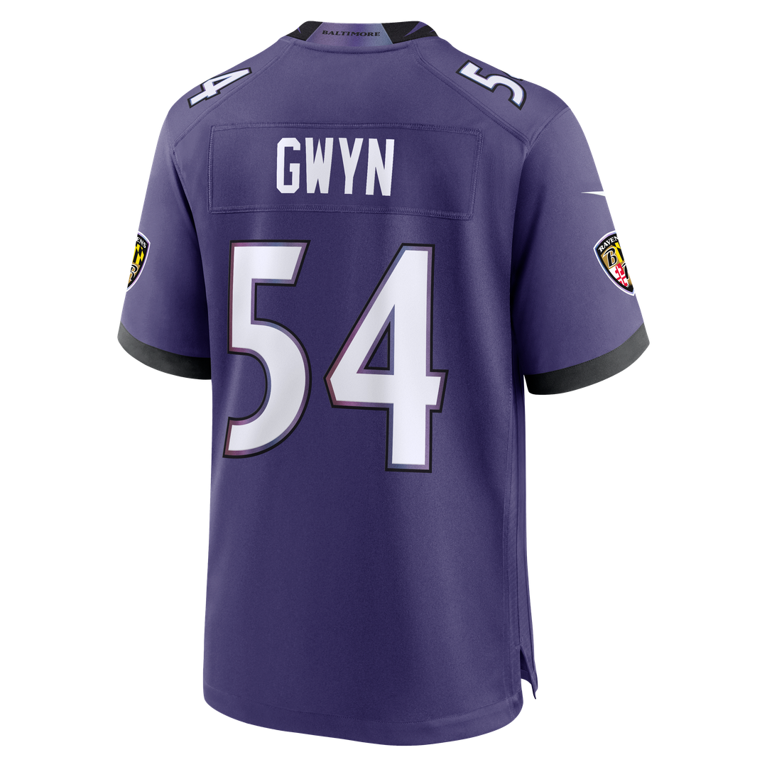 Baltimore Ravens Jovaughn Gwyn Nike Purple Team Game Jersey - product image 3