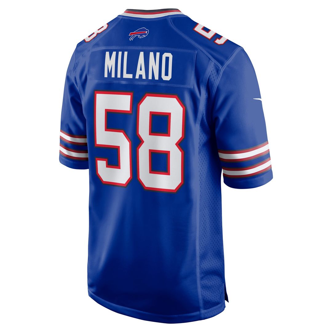 Buffalo Bills Matt Milano Nike Royal Game Player Jersey - product image 3
