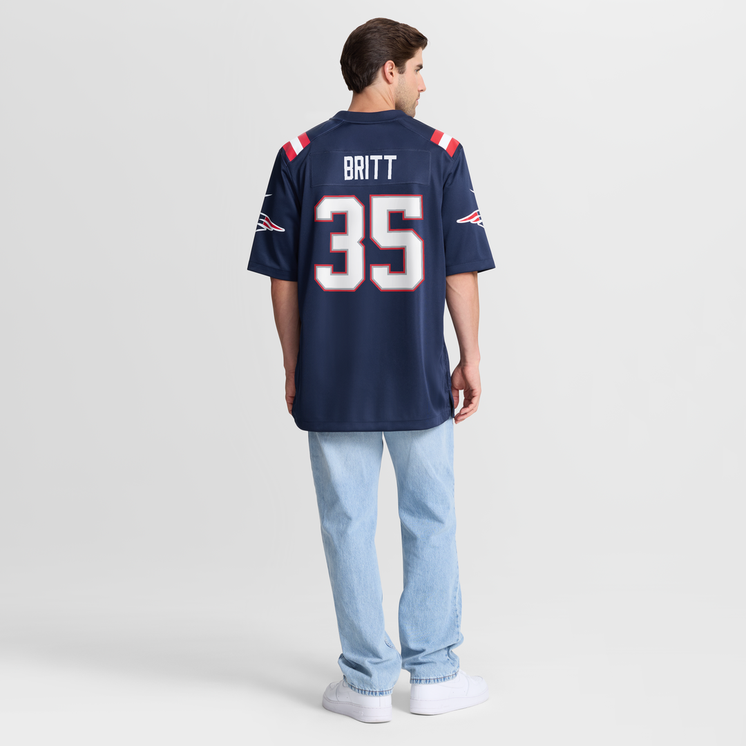 New England Patriots K.J. Britt Nike Navy Team Game Jersey - product image 3