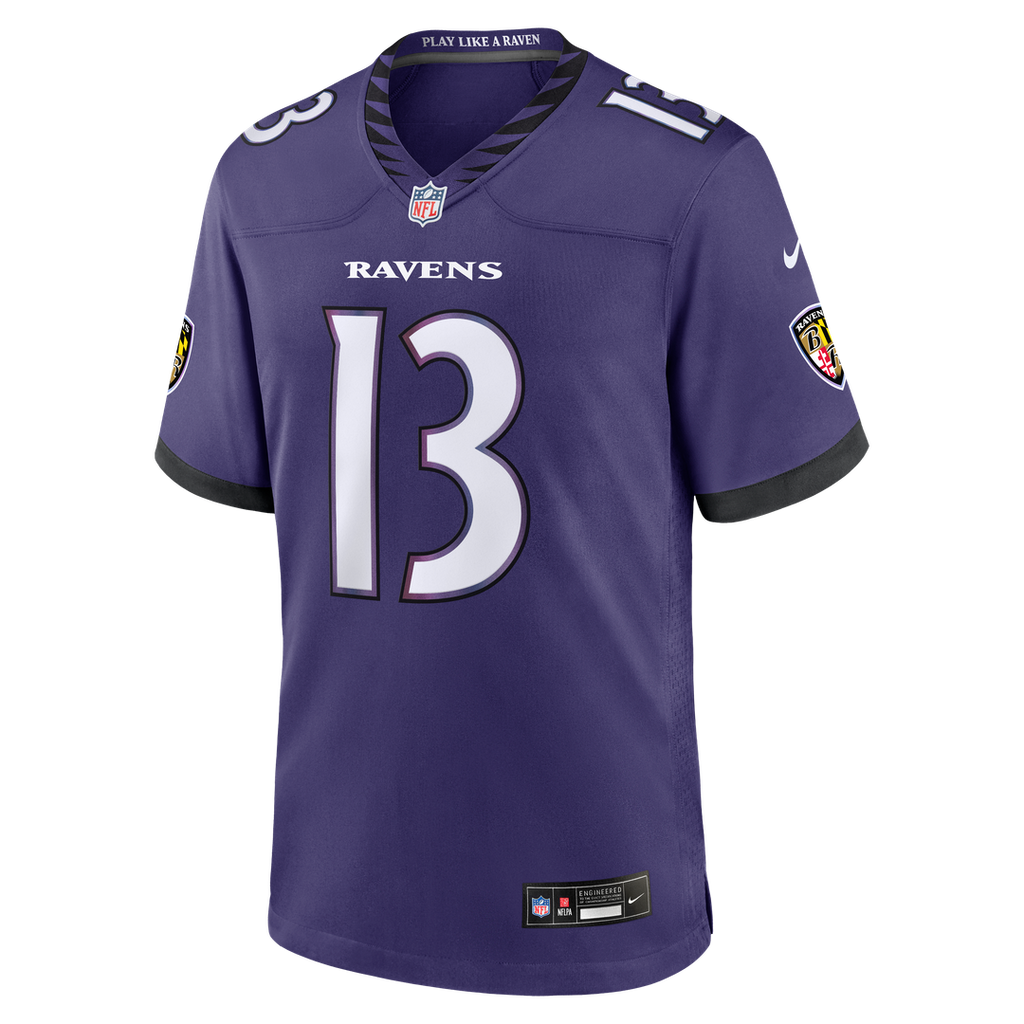 Baltimore Ravens Elijah Sarratt Nike Purple Team Game Jersey - product image 2