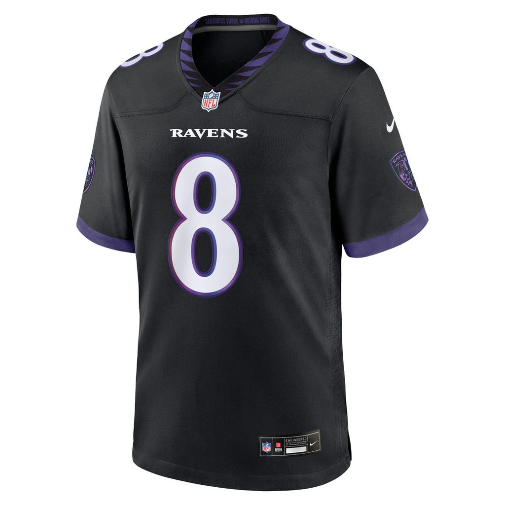 Baltimore Ravens Lamar Jackson Nike Black Alternate Game Jersey - product image 2