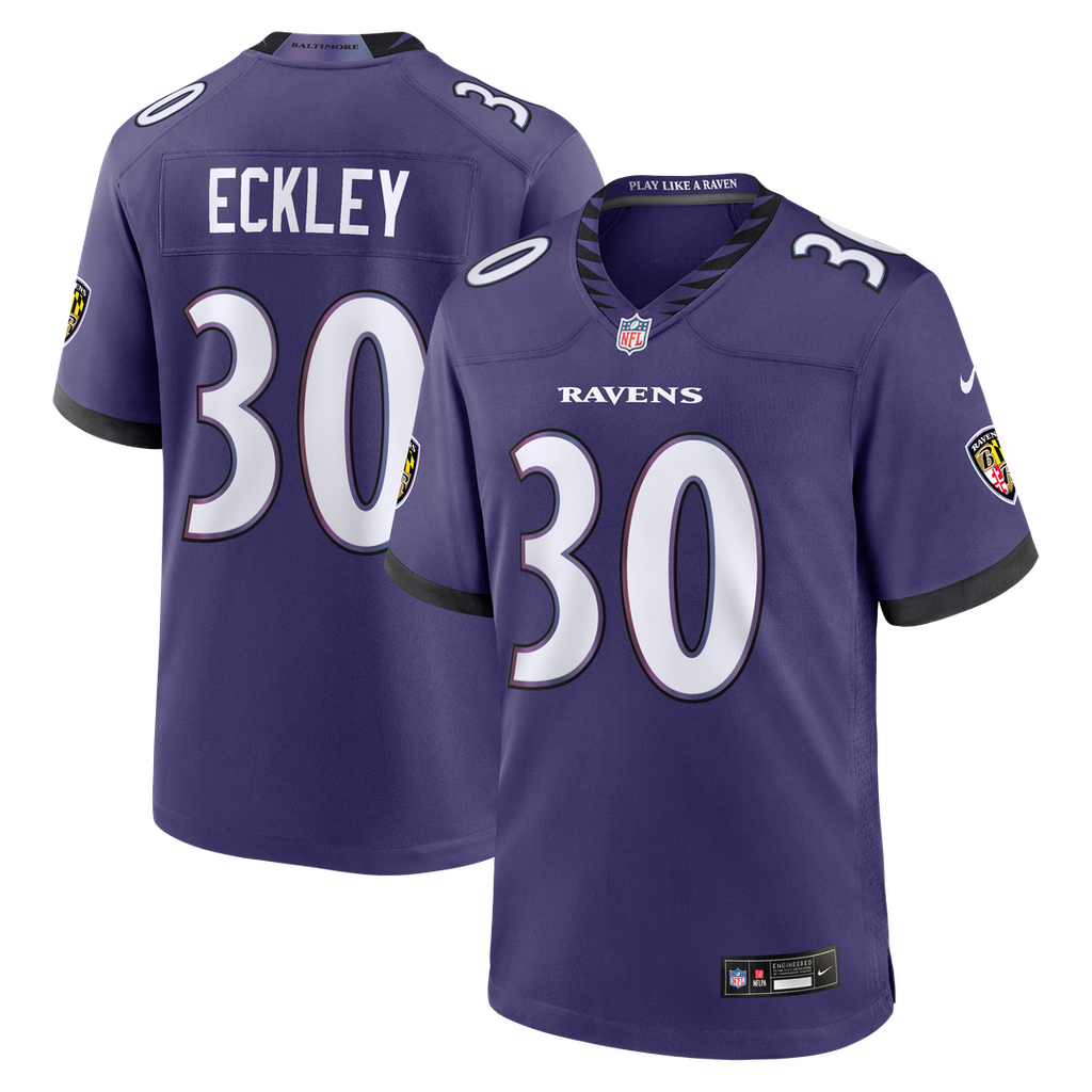 Baltimore Ravens Ryan Eckley Nike Purple Team Game Jersey - product image 1