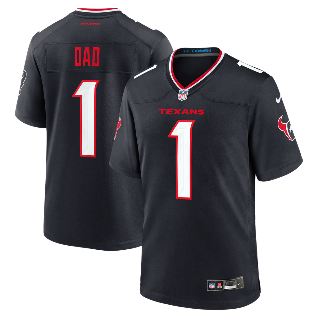 Houston Texans Nike Navy #1 Dad Game Jersey - product image 1