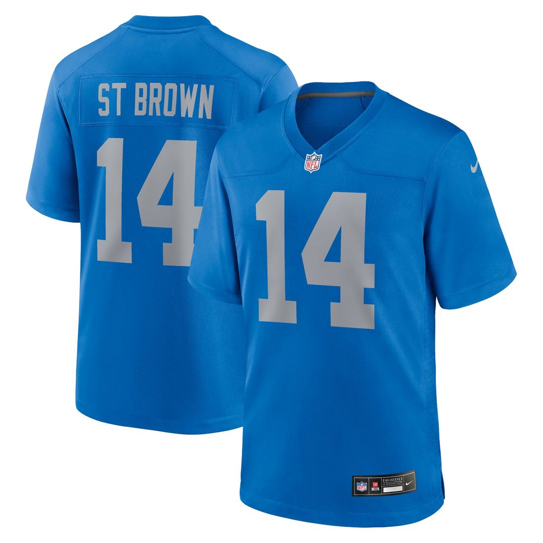 Detroit Lions Amon-Ra St. Brown Nike Blue Alternate Game Jersey - product image 1