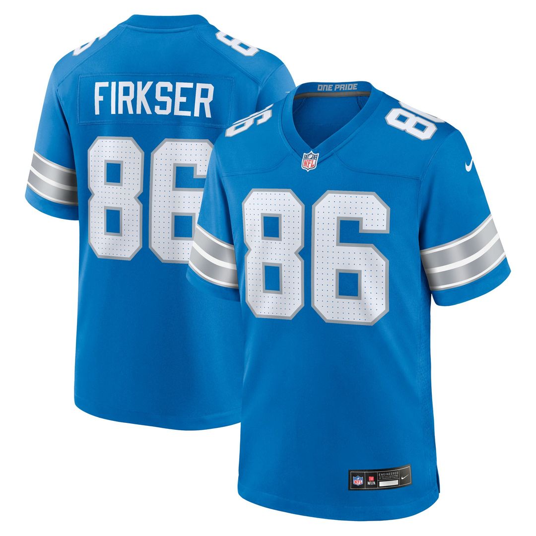 Detroit Lions Anthony Firkser Nike Blue Team Game Jersey - product image 1
