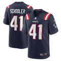 New England Patriots Brenden Schooler Nike Navy Game Player Jersey - product image 1