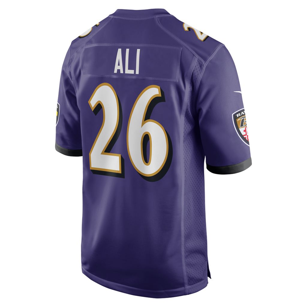 Baltimore Ravens Rasheen Ali Nike Purple Team Game Jersey - product image 3