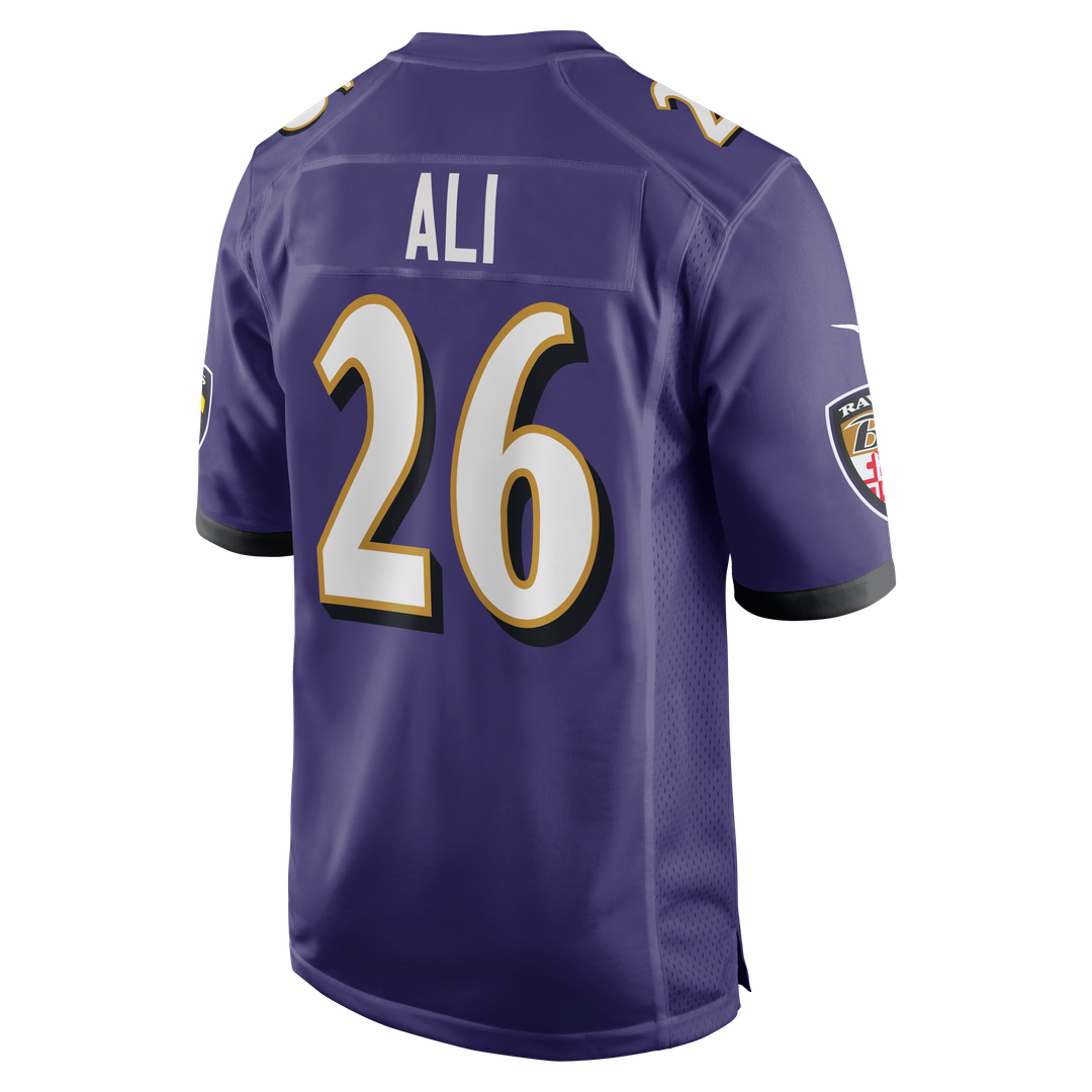 Baltimore Ravens Rasheen Ali Nike Purple Team Game Jersey - product image 3