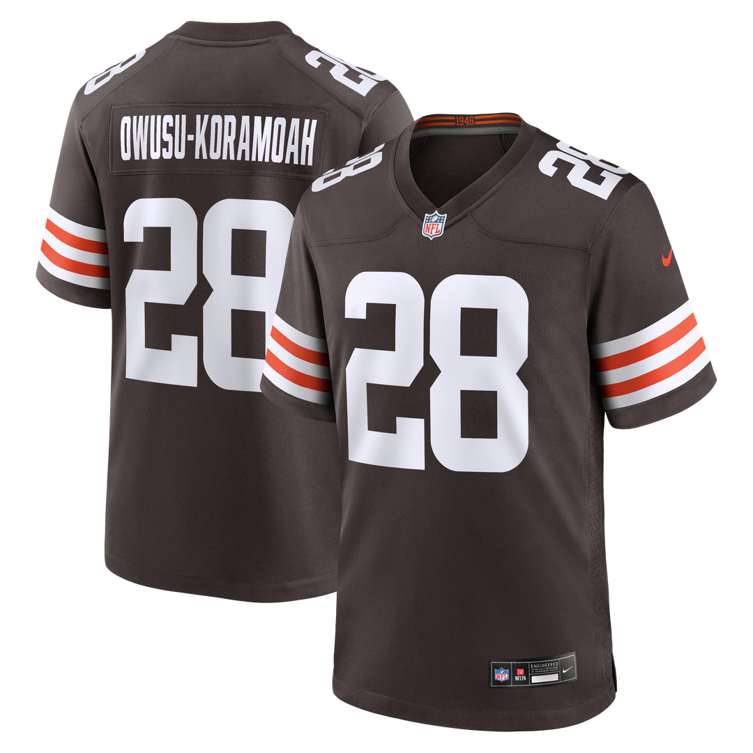 Cleveland Browns Jeremiah Owusu-Koramoah Nike Brown Game Player Jersey - product image 1