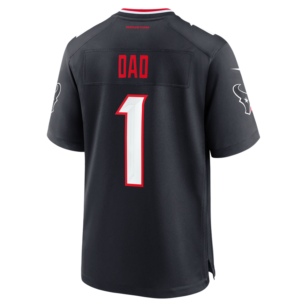 Houston Texans Nike Navy #1 Dad Game Jersey - product image 3