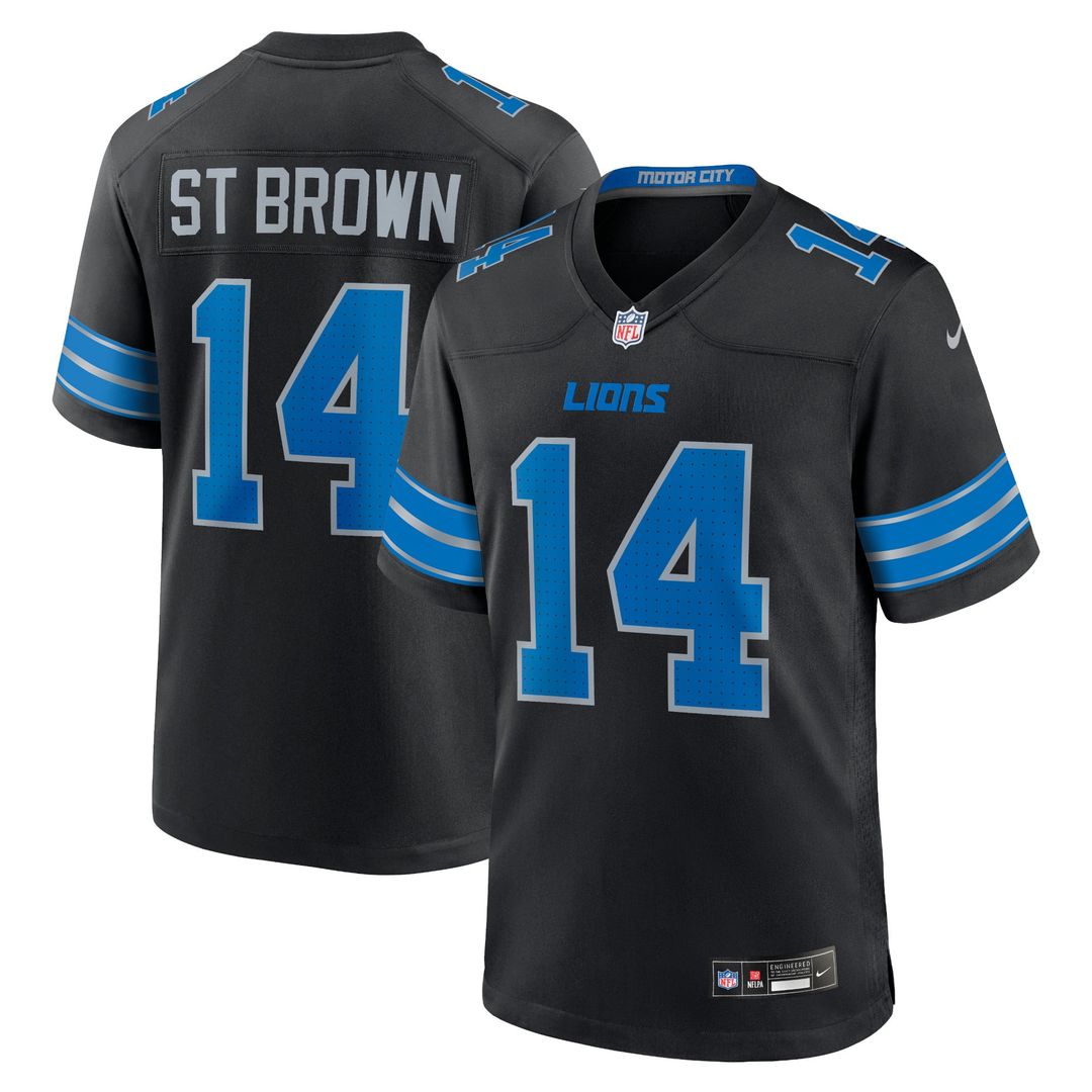 Detroit Lions Amon-Ra St. Brown Nike Black 2nd Alternate Game Jersey - product image 7