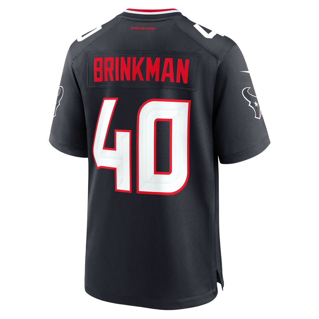 Houston Texans Austin Brinkman Nike Navy Team Game Jersey - product image 3
