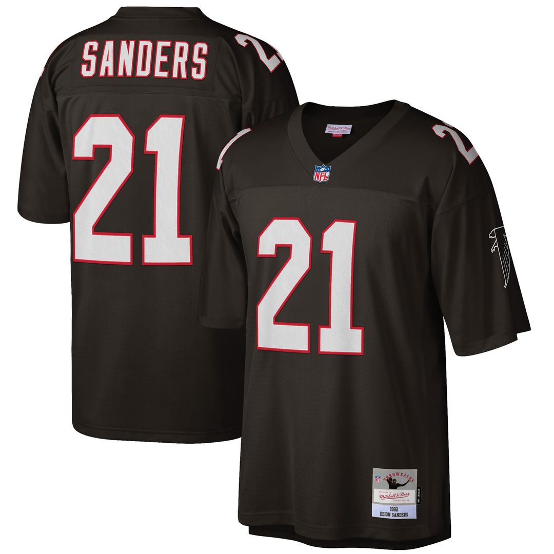 Atlanta Falcons Deion Sanders Mitchell & Ness White Big & Tall 1992 Retired Player Replica Jersey - product image 7