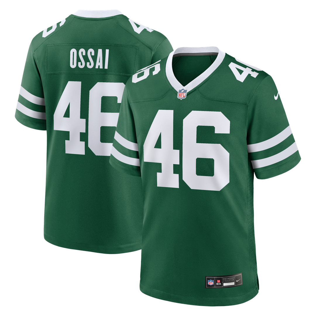 New York Jets Joseph Ossai Nike Legacy Green Team Game Jersey - product image 1