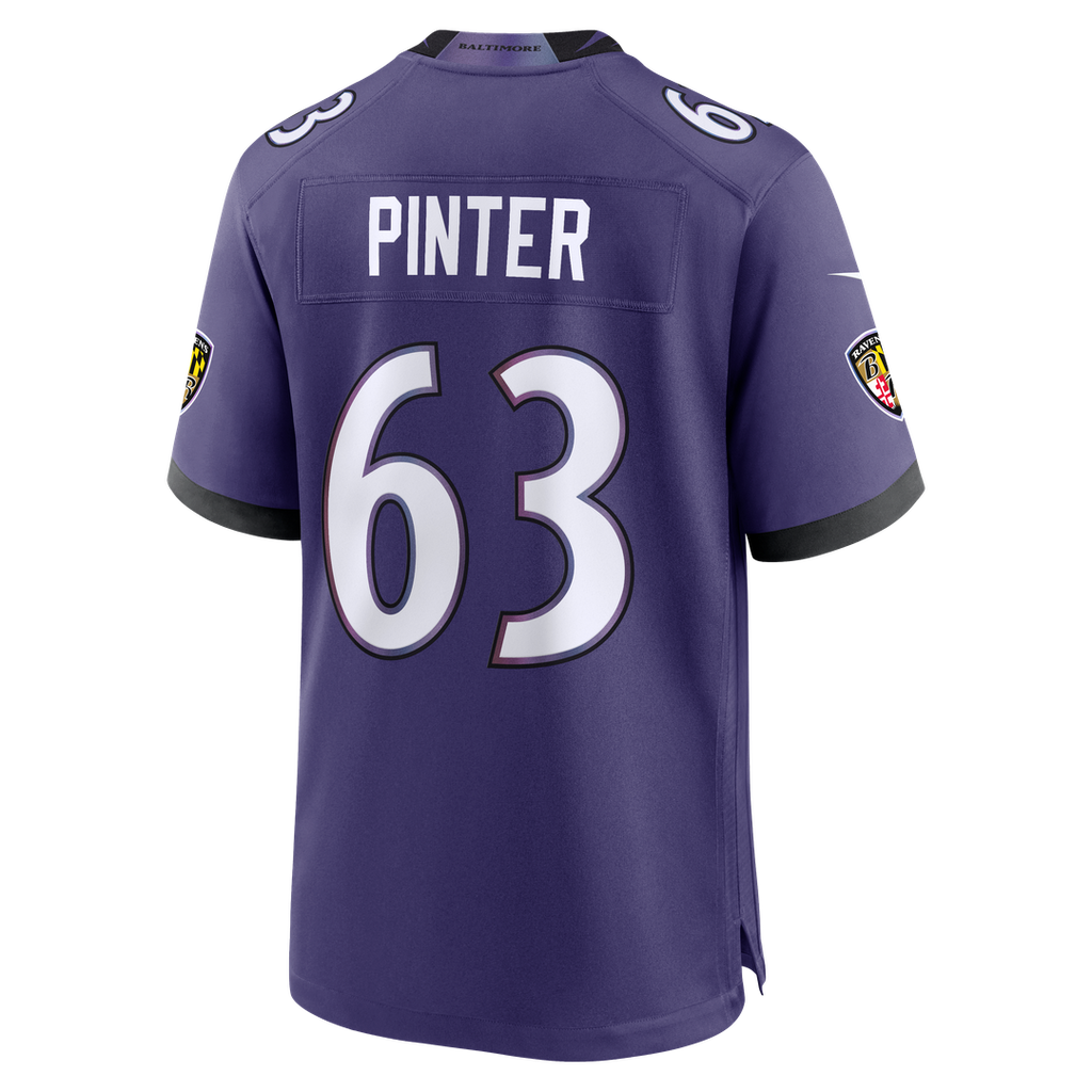 Baltimore Ravens Danny Pinter Nike Purple Team Game Jersey - product image 3