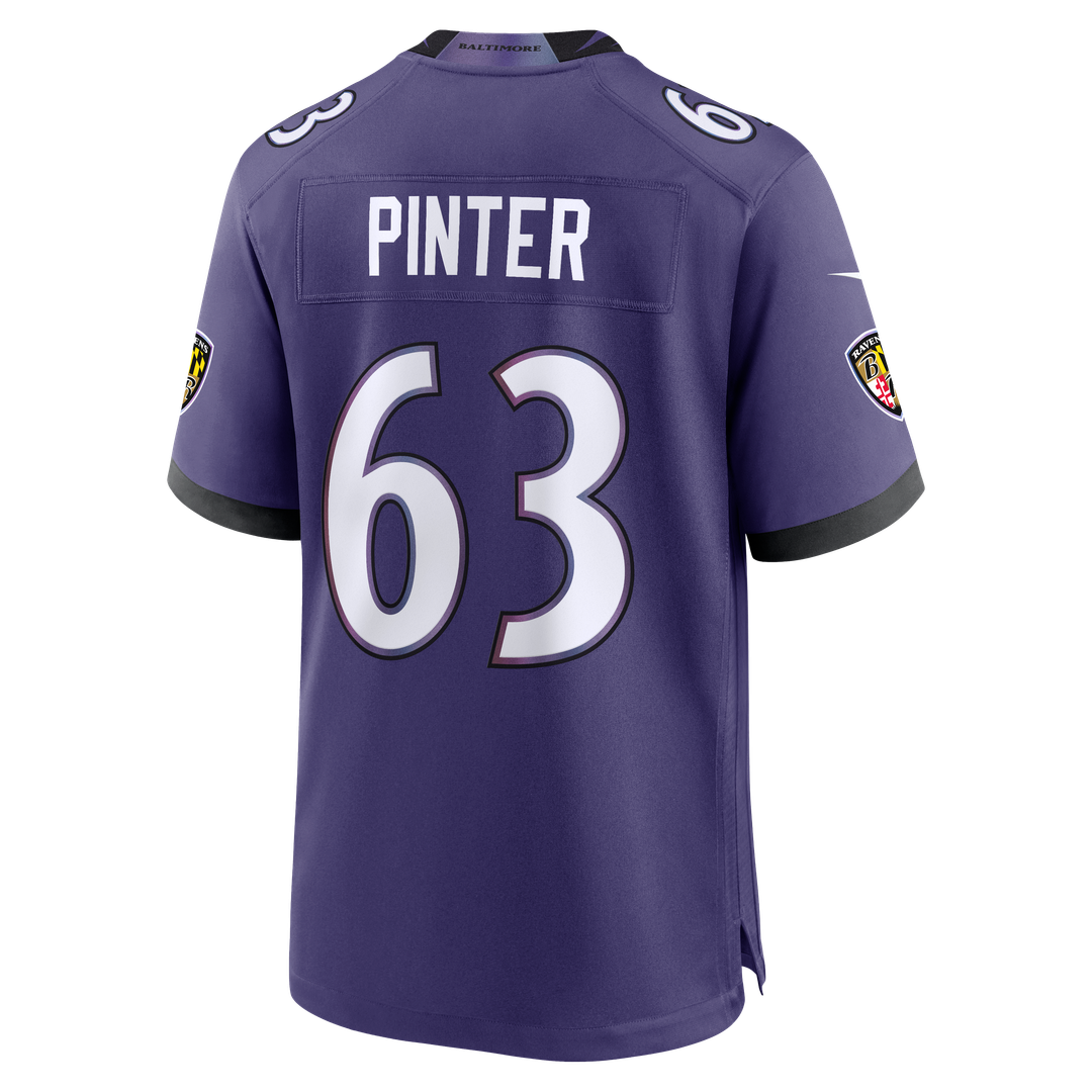 Baltimore Ravens Danny Pinter Nike Purple Team Game Jersey - product image 3