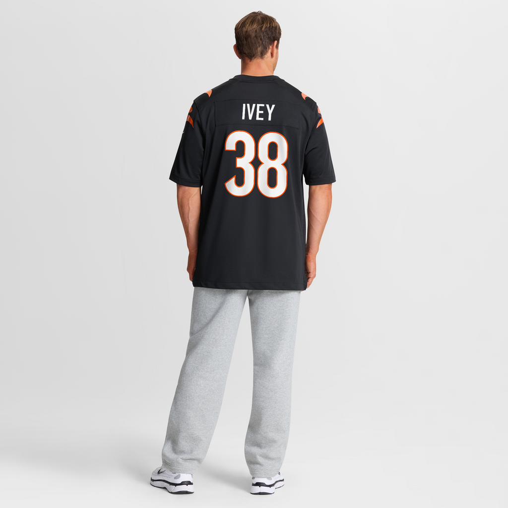 Cincinnati Bengals DJ Ivey Nike Black Team Game Jersey - product image 8