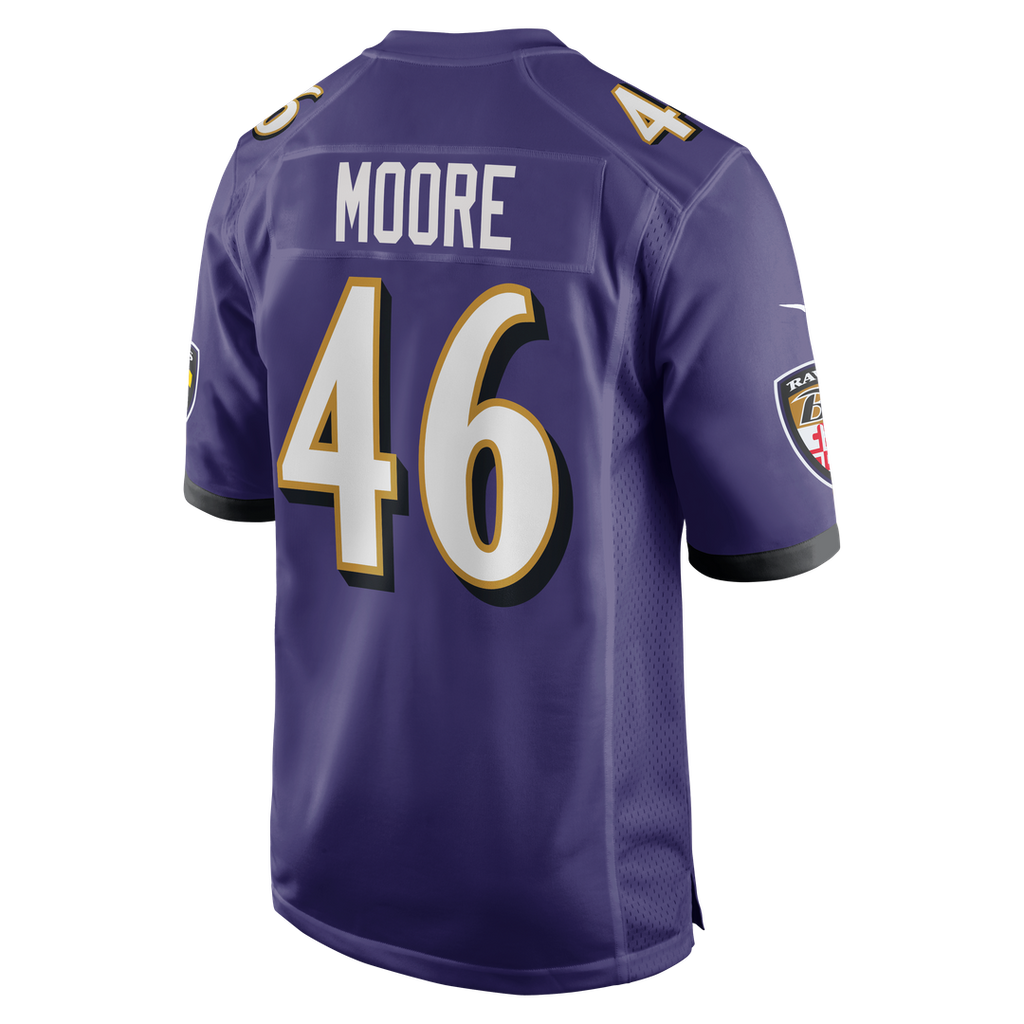 Baltimore Ravens Nick Moore Nike Purple Game Jersey - product image 3