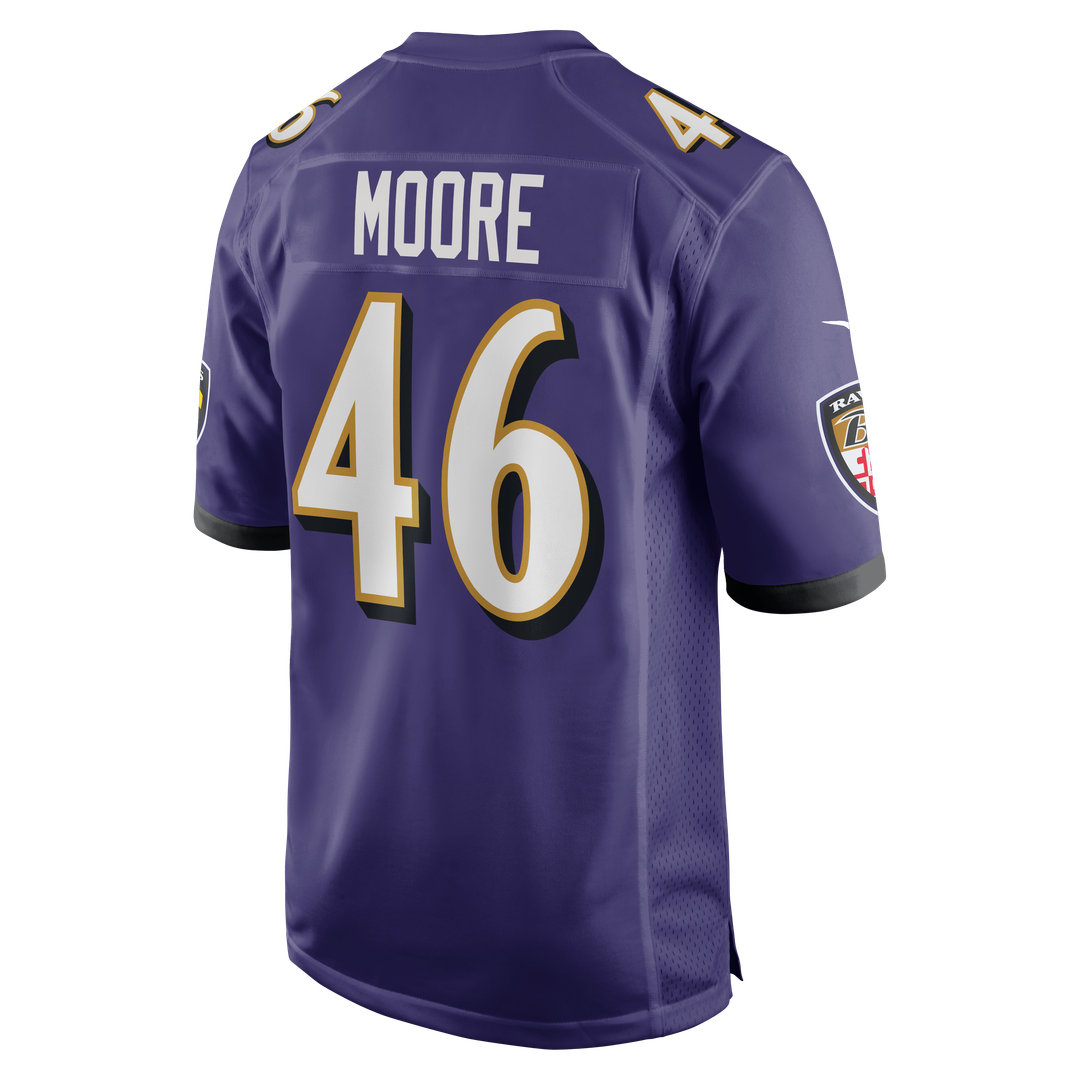 Baltimore Ravens Nick Moore Nike Purple Game Jersey - product image 3