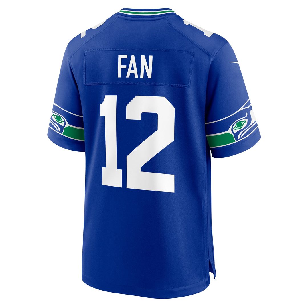 Seattle Seahawks 12s Nike Royal Throwback Player Game Jersey - product image 3