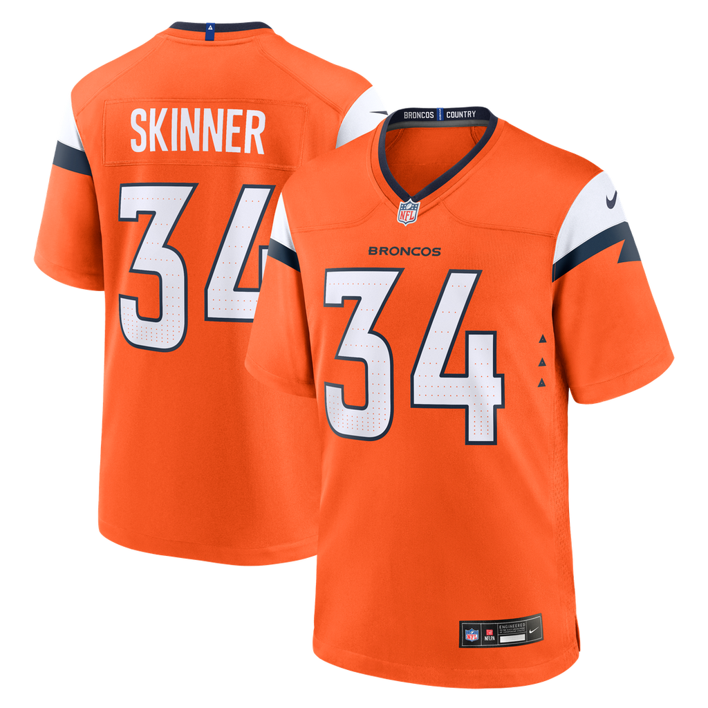Denver Broncos JL Skinner Nike Orange Team Game Jersey - product image 1
