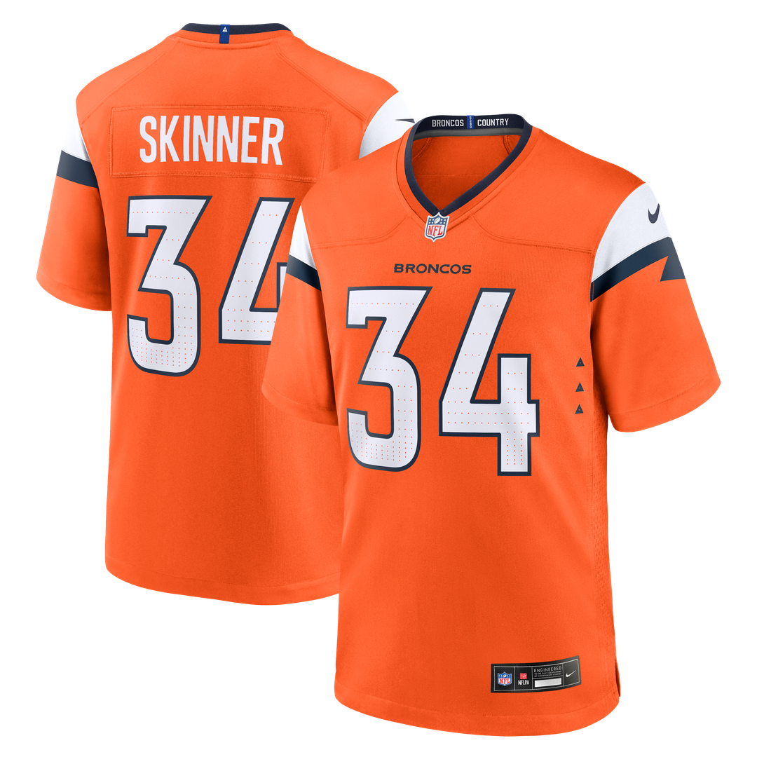 Denver Broncos JL Skinner Nike Orange Team Game Jersey - product image 1